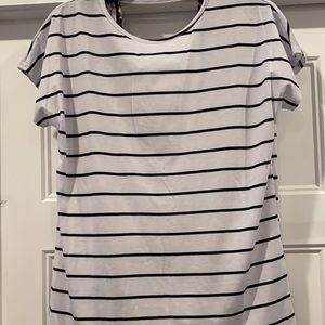 NWOT striped top with open back